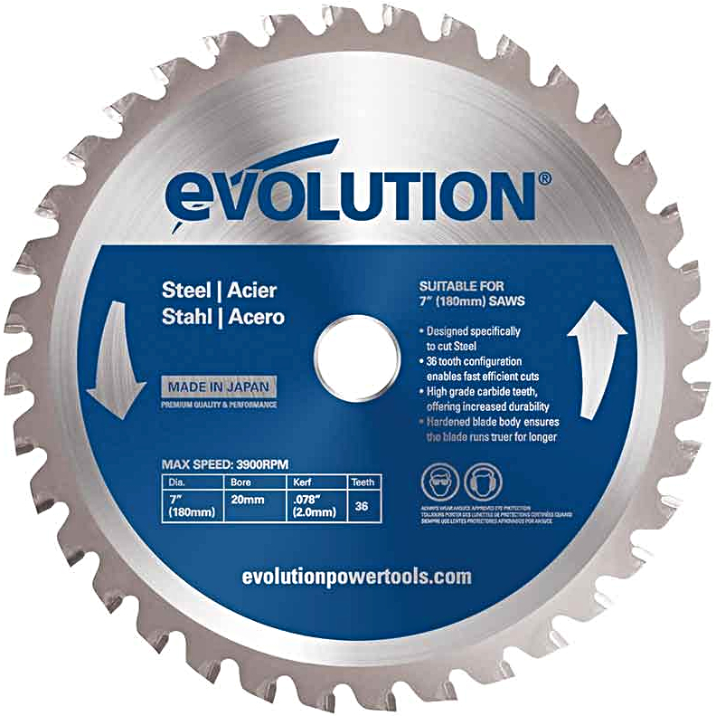 EVOLUTION EV018031 180x20mm (36Z) pilový kotouč na řezání oceli