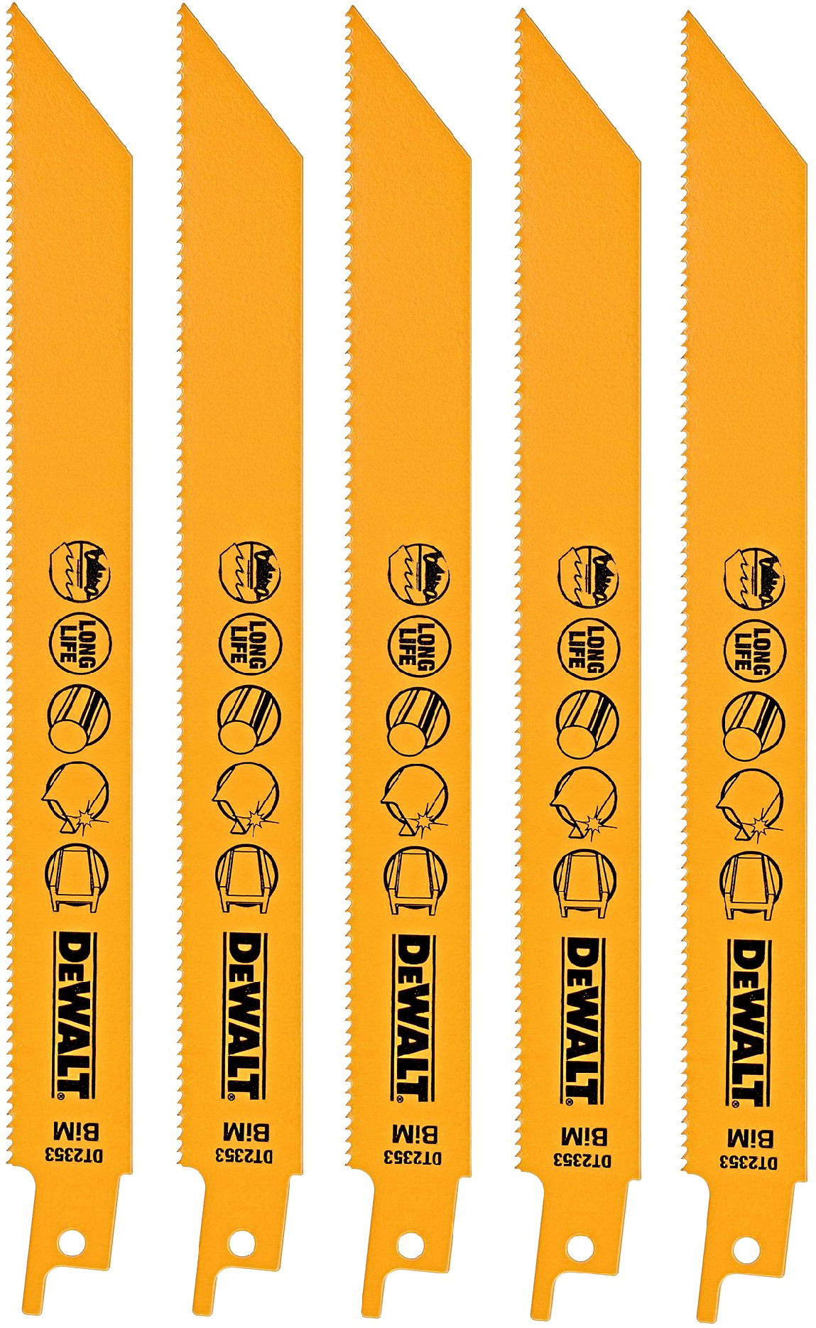 DeWALT DT2353 plátek HCS na kov 203mm (5 ks)