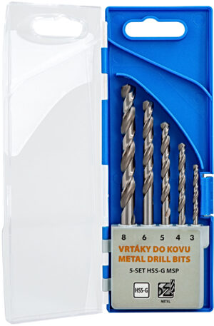 NAREX 5-SET HSS-G MSP sada vrtáků do kovu