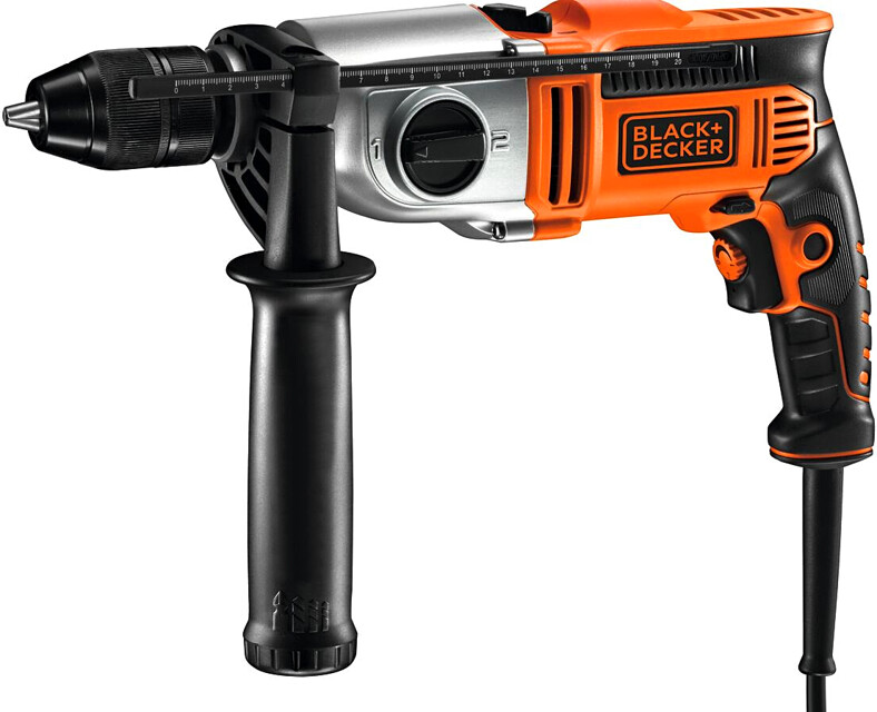 BLACK+DECKER KR8542K (850W) příklepová vrtačka - kovové sklíčidlo