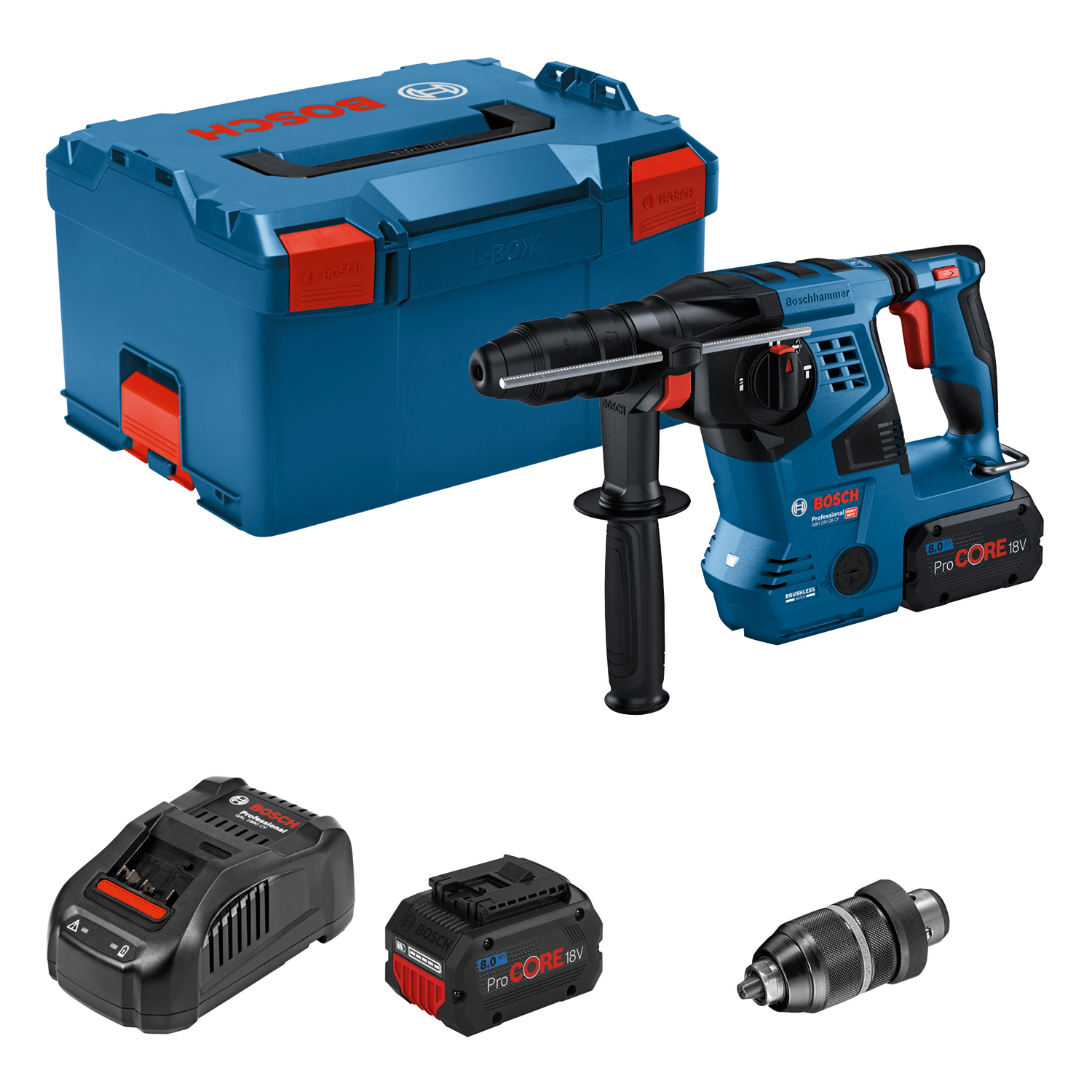 BOSCH GBH 18V-28 CF (2x8Ah) aku vrtací kladivo