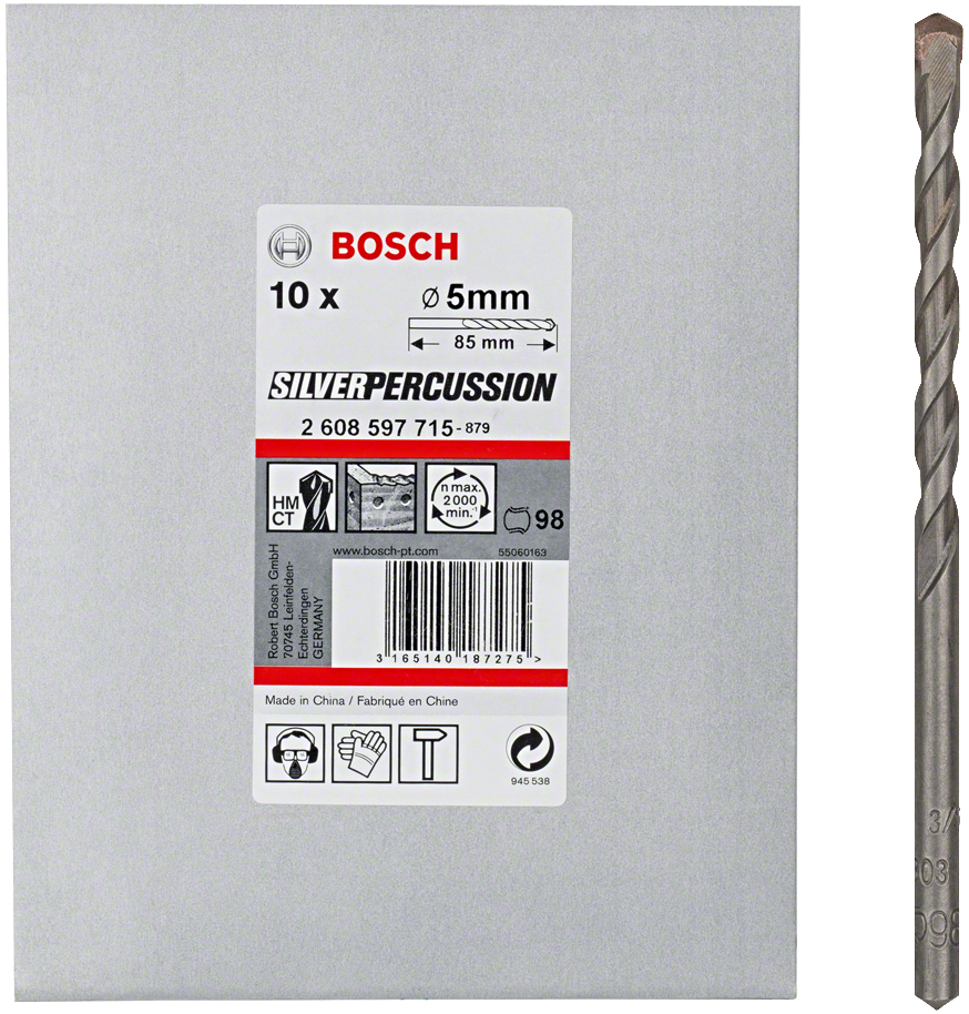 Bosch vrták CYL-3 Silver Percussion (10 ks) 5x50x85mm