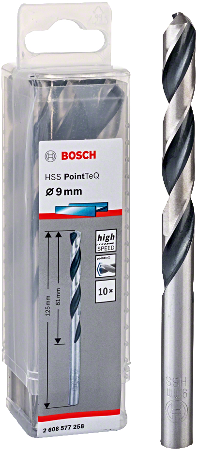 BOSCH HSS PointTeQ spirálový vrták 9mm (10 ks)