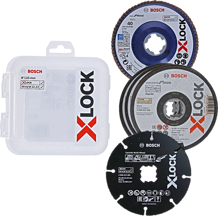 BOSCH Kit X-LOCK set řezných a brusných kotoučů