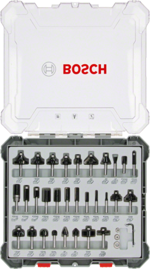 BOSCH 30dílná profesionální sada tvárových fréz - 6 mm