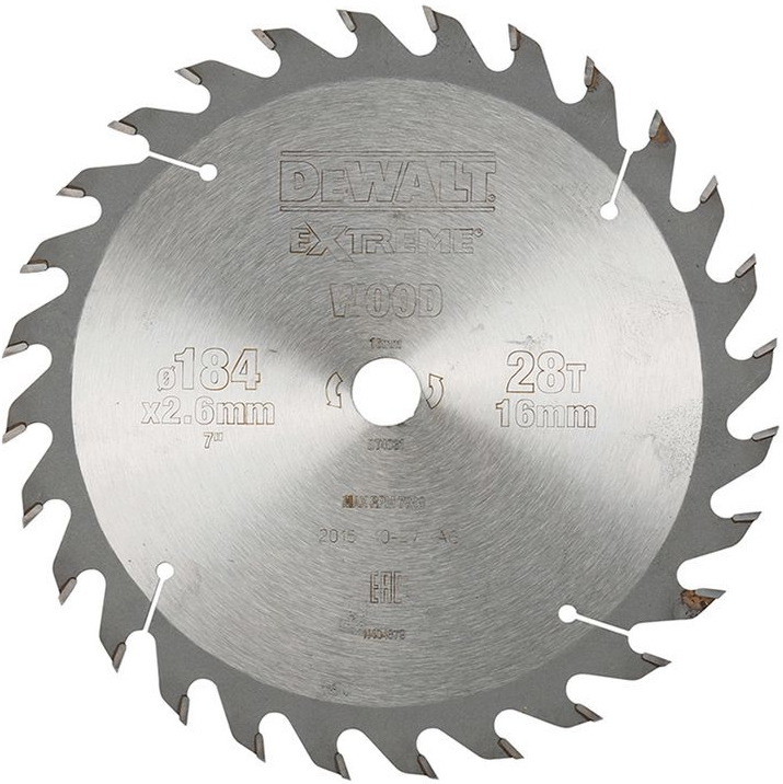 DeWALT pilový kotouč na dřevo 184x16mm (28z)