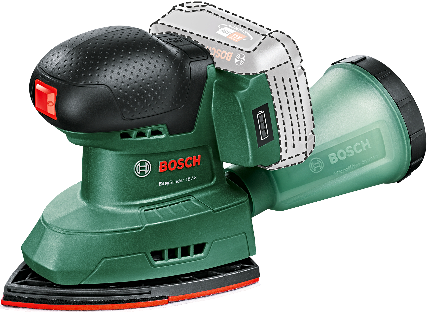 BOSCH EasySander 18V-8 (verze bez aku) 18V aku vibrační multi bruska Power for ALL