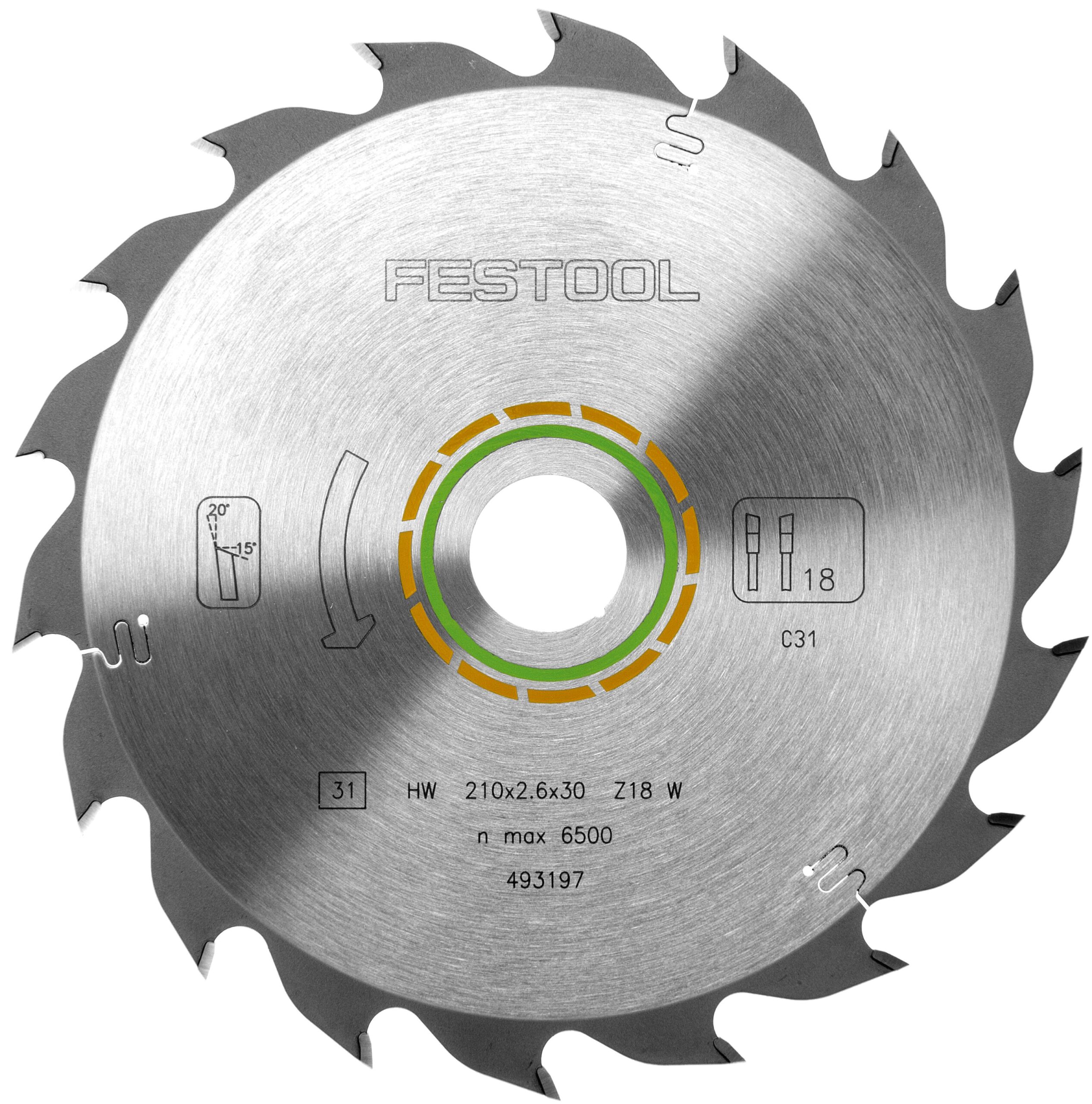 FESTOOL standartní pilový kotouč do dřeva 210x30mm (W18)