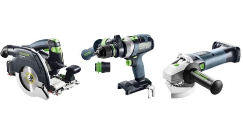 FESTOOL Aku sada Combo pro dřevostavby HKC 55/TPC 18/AGC 18/TB M 137