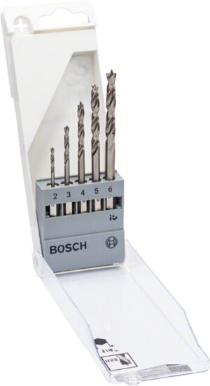 BOSCH sada vrtáků do dřeva s šestihranou stopkou (1/4")