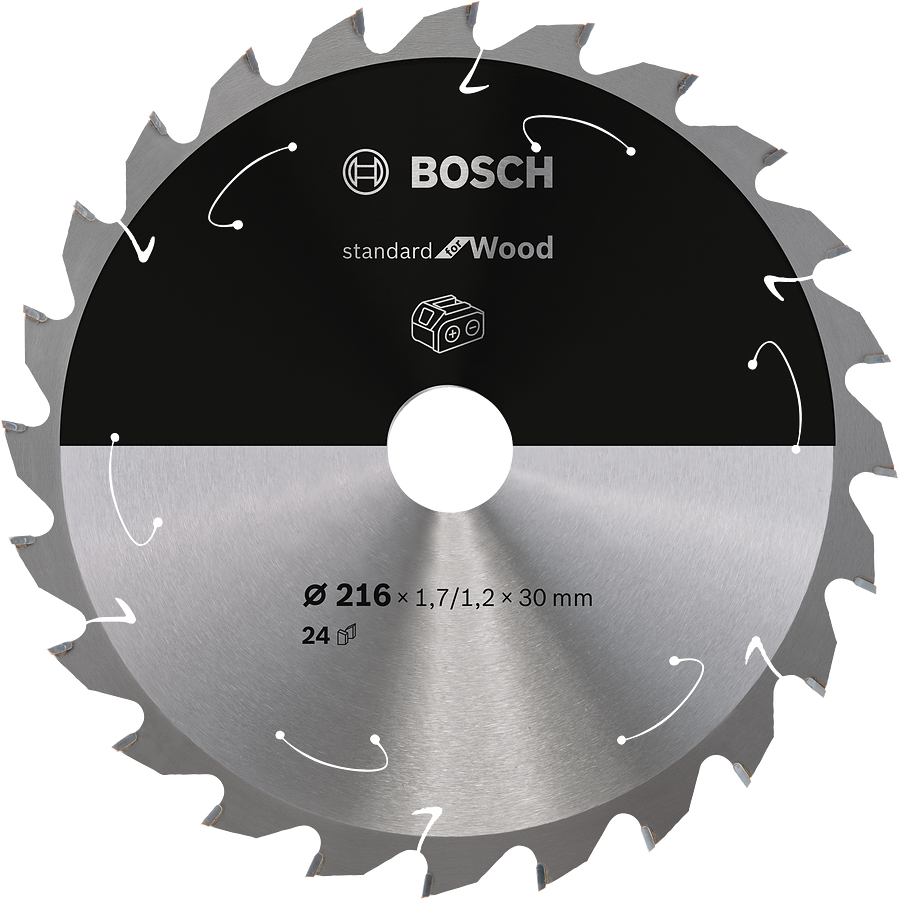 BOSCH 216x30mm pilový kotouč na dřevo Standard for Wood (24 zubů)