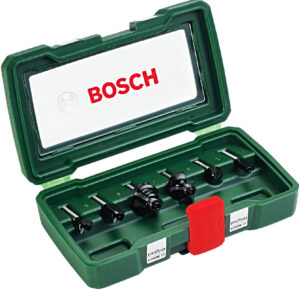 BOSCH 6dílná sada fréz z tvrdokovu (stopka 6 mm)