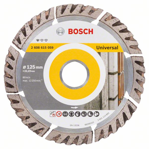 Diamantový segmentový řezný kotouč Bosch Standard for universal ø 125x22