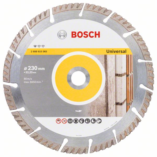 Diamantový segmentový řezný kotouč Bosch Standard for universal ø 230x22