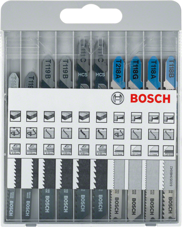 Bosch 2607010630 10dílná sada pilových plátků pro kmitací pily Basic for Metal and Wood T 119