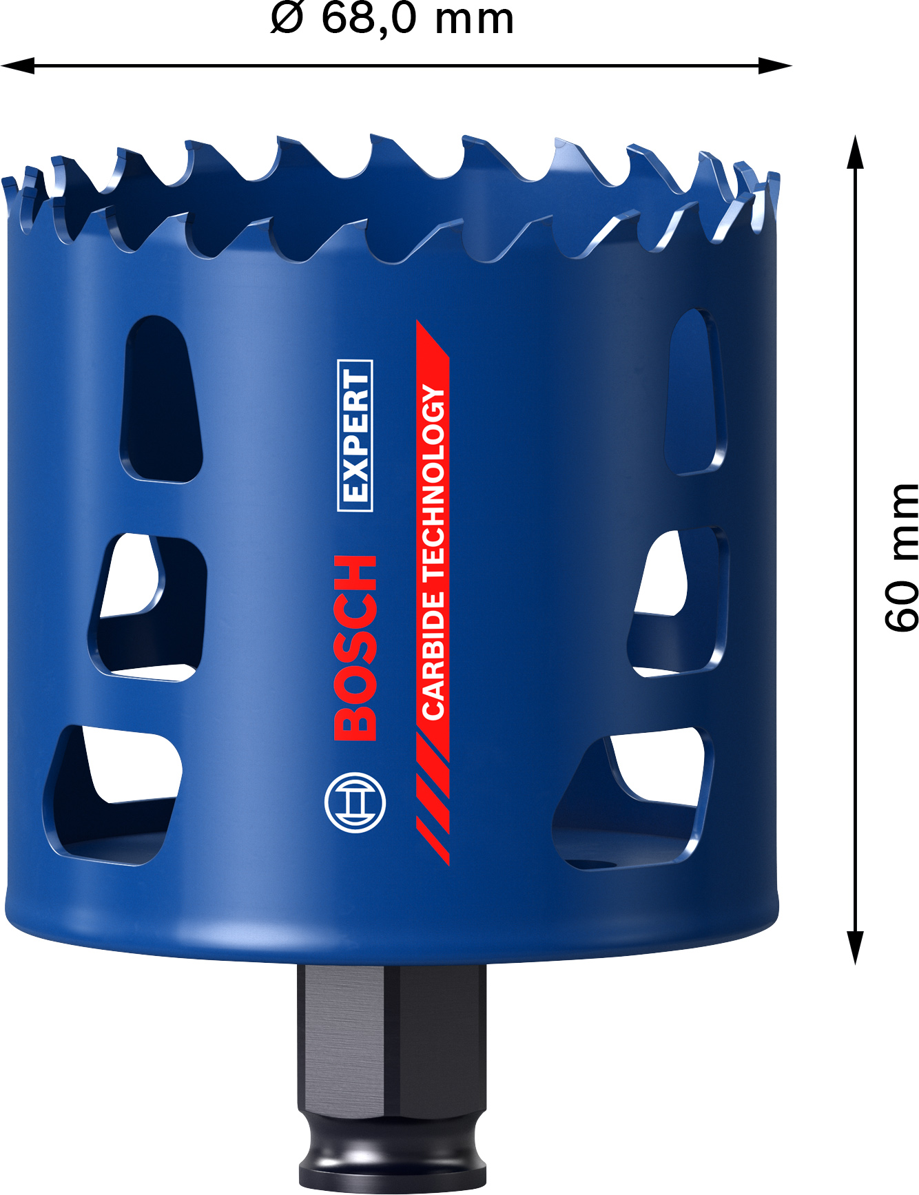 Děrovka Bosch EXPERT Tough Material Dostupné varianty: Děrovka Bosch EXPERT Tough Material 68 mm