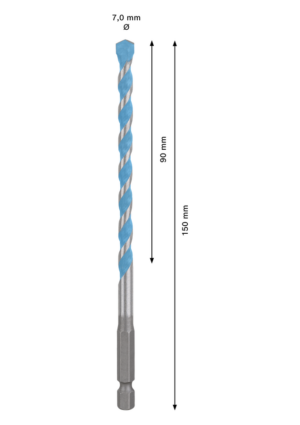 Víceúčelový vrták HEX-9 Bosch EXPERT MultiConstruction Dostupné varianty: Víceúčelový vrták HEX-9 Bosch EXPERT MultiConstruction 7x90x150 mm