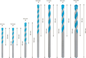 Sada víceúčelových vrtáků CYL-9 Bosch EXPERT MultiConstruction Dostupné varianty: 7dílná sada víceúčelových vrtáků CYL-9 Bosch EXPERT MultiConstruction 5/5