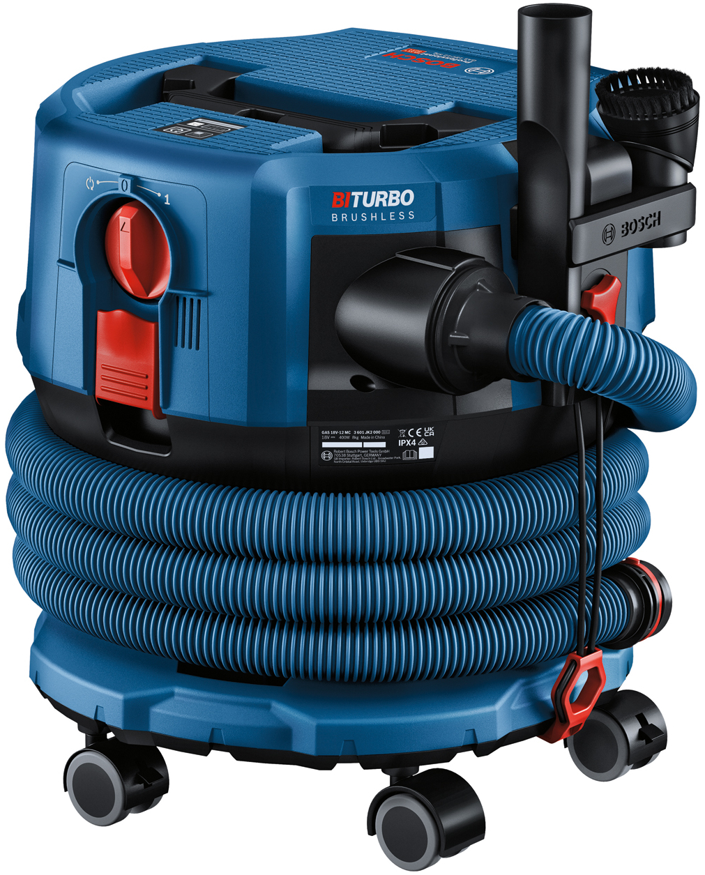 BOSCH GAS 18V-12 MC (verze bez aku) 18V aku vysavač třídy M s poloautomatickým čištěním filtru